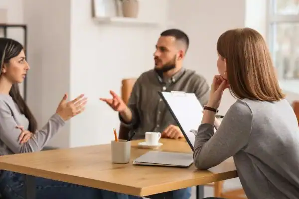 Image of couple access free mediation using family mediation voucher scheme Leicester